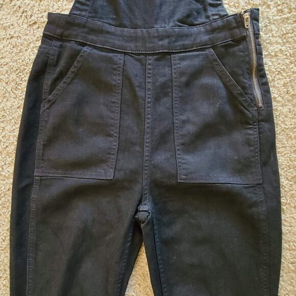 MADEWELL Denim Cali Demi-Boot Overalls Black Frost Ankle Crop F6394 Womens Small - Picture 6 of 15